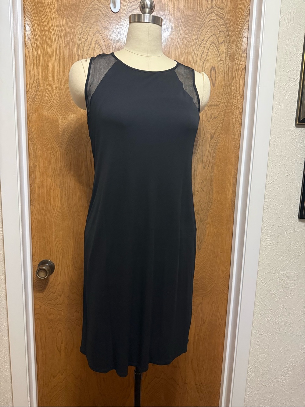 Eileen Fisher Black Silk Dress Medium BEAUTIFUL!